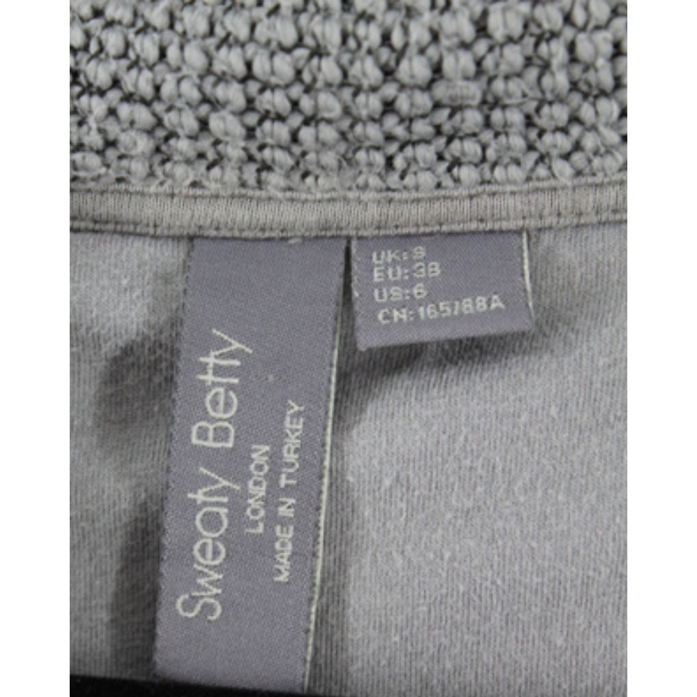 Sweaty Betty Boucle Half Zip Sweatshirt Womens US 6 Gray Cozy Pullover Sweater - Picture 4 of 6